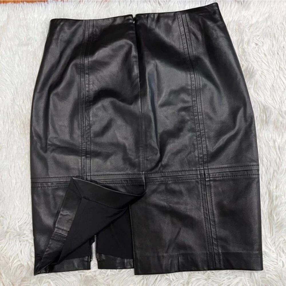 Talbots‎ luxe leather women skirt size 8P
